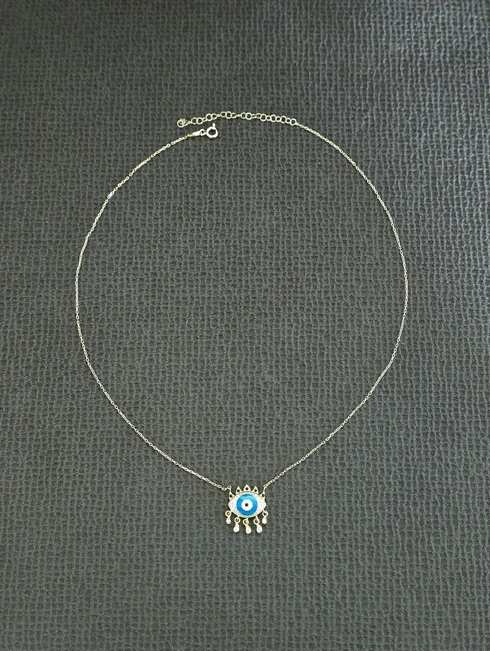 Fancy Silver🤍 Evil Eye🧿 Pendant Necklace